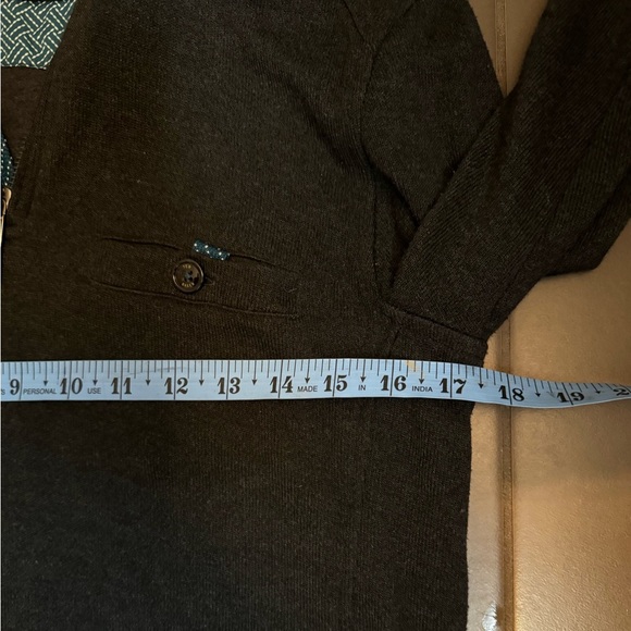 TED BAKER LONDON Valerio Wool Men’s Dark Gray Quarter Zip Jacket Coat Size SM - Picture 14 of 16